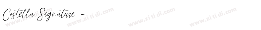 Costella Signature 语字体转换